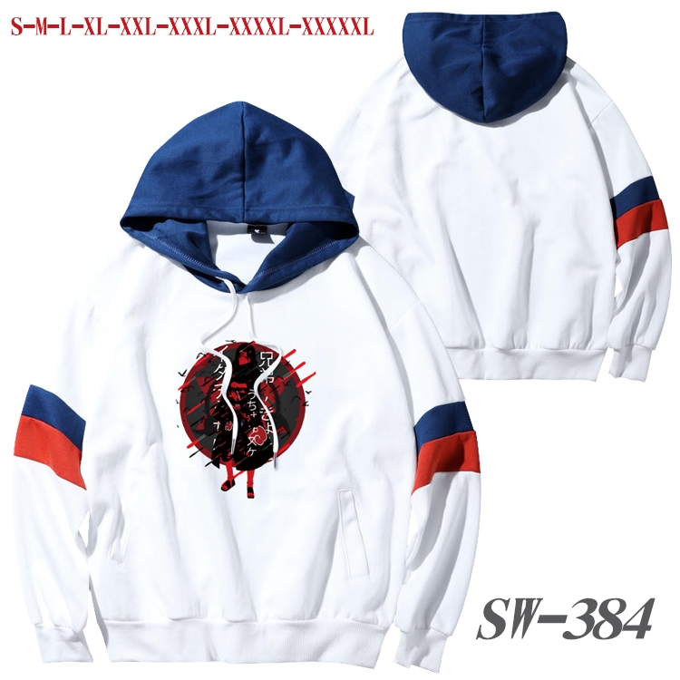 Naruto Anime cotton color matching pullover sweater hoodie from S to 5XL SW-384