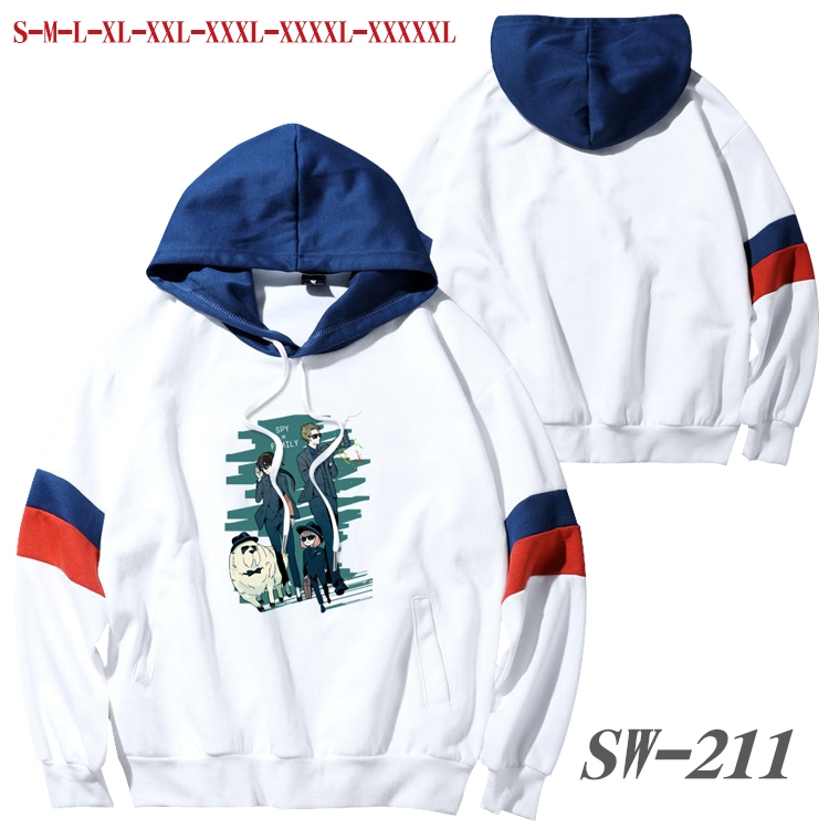 SPY×FAMILY Anime cotton color matching pullover sweater hoodie from S to 5XL SW-211