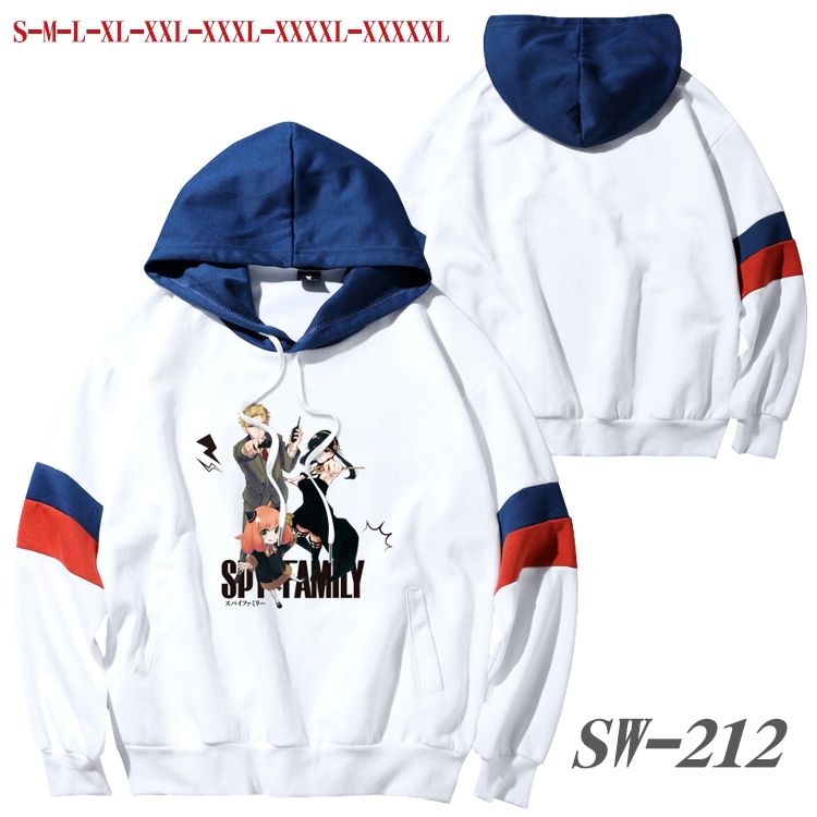 SPY×FAMILY Anime cotton color matching pullover sweater hoodie from S to 5XL SW-212