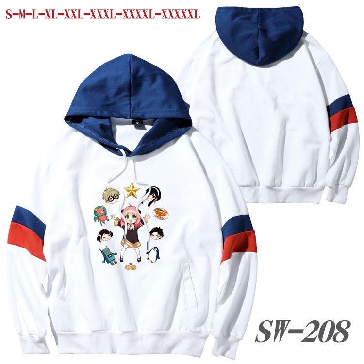 SPY×FAMILY Anime cotton color matching pullover sweater hoodie from S to 5XL SW-208