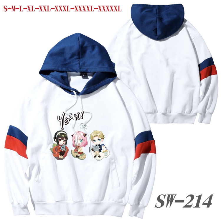 SPY×FAMILY Anime cotton color matching pullover sweater hoodie from S to 5XL SW-214