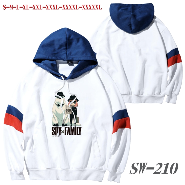 SPY×FAMILY Anime cotton color matching pullover sweater hoodie from S to 5XL SW-210