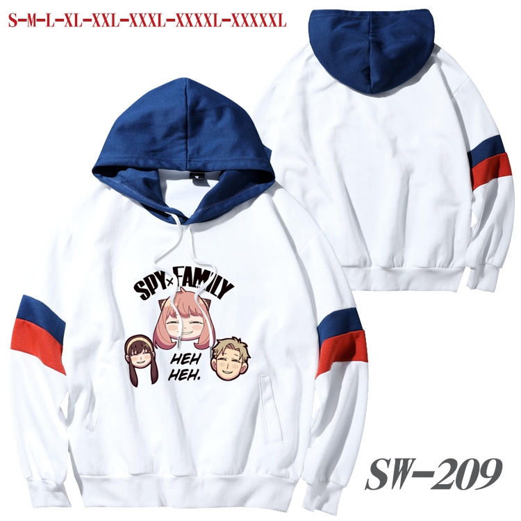 SPY×FAMILY Anime cotton color matching pullover sweater hoodie from S to 5XL SW-209