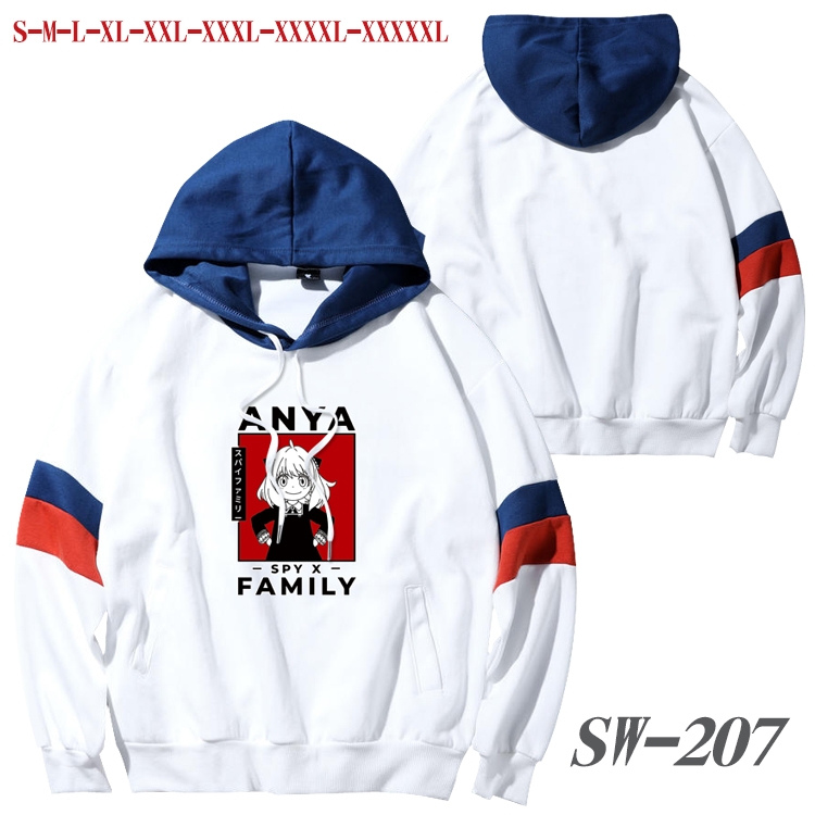 SPY×FAMILY Anime cotton color matching pullover sweater hoodie from S to 5XL SW-207