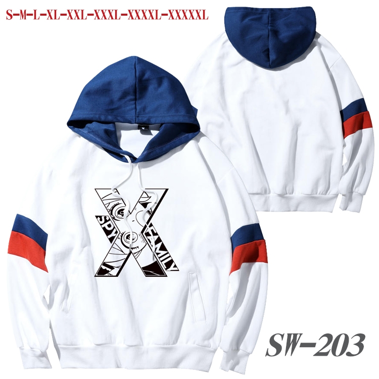 SPY×FAMILY Anime cotton color matching pullover sweater hoodie from S to 5XL SW-203