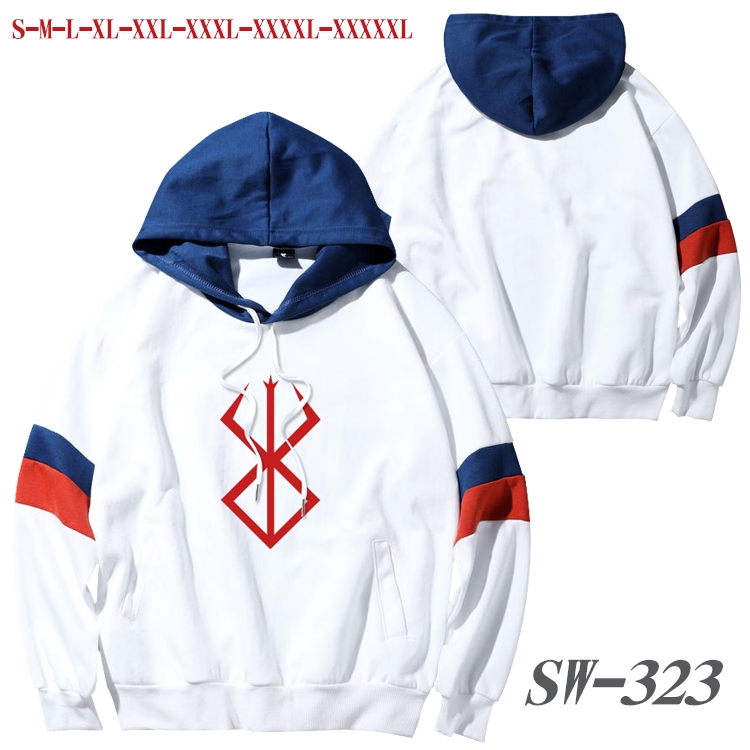 Berserk Anime cotton color matching pullover sweater hoodie from S to 5XL SW-323