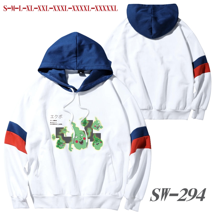 Mob Psycho 100 Anime cotton color matching pullover sweater hoodie from S to 5XL SW-294