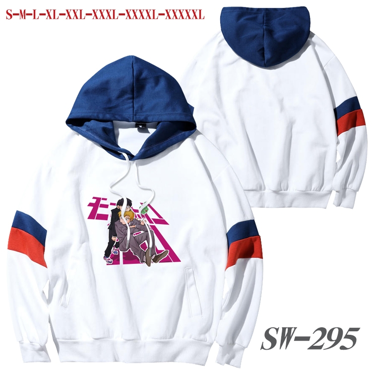 Mob Psycho 100 Anime cotton color matching pullover sweater hoodie from S to 5XL SW-295