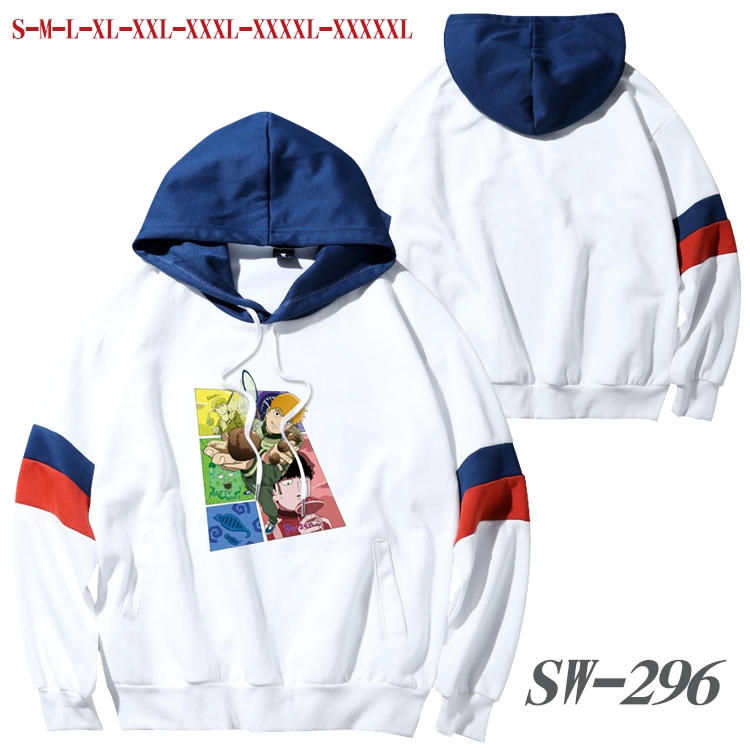 Mob Psycho 100 Anime cotton color matching pullover sweater hoodie from S to 5XL SW-296