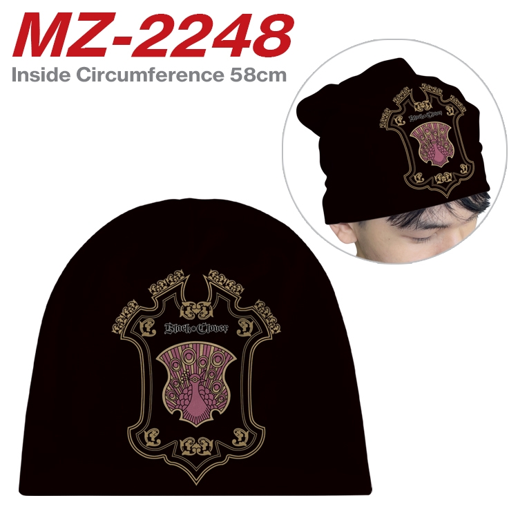 black clover Anime flannel full color hat cosplay men's and women's knitted hats 58cm MZ-2248