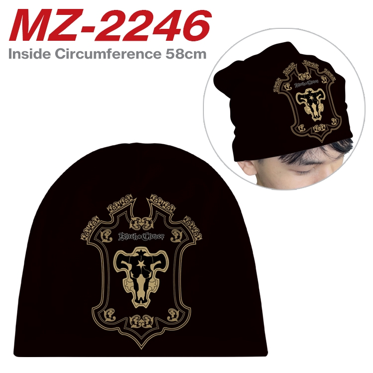 black clover Anime flannel full color hat cosplay men's and women's knitted hats 58cm MZ-2246