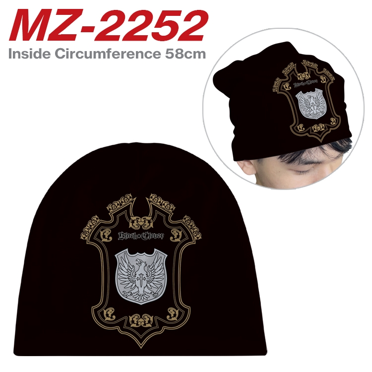 black clover Anime flannel full color hat cosplay men's and women's knitted hats 58cm MZ-2252