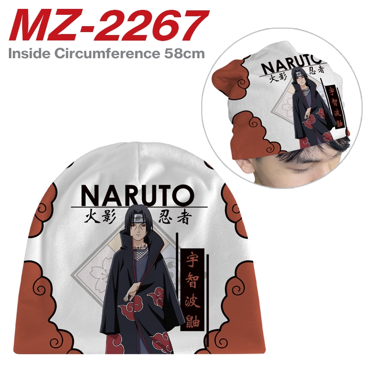 Naruto Anime flannel full color hat cosplay men's and women's knitted hats 58cm  MZ-2267