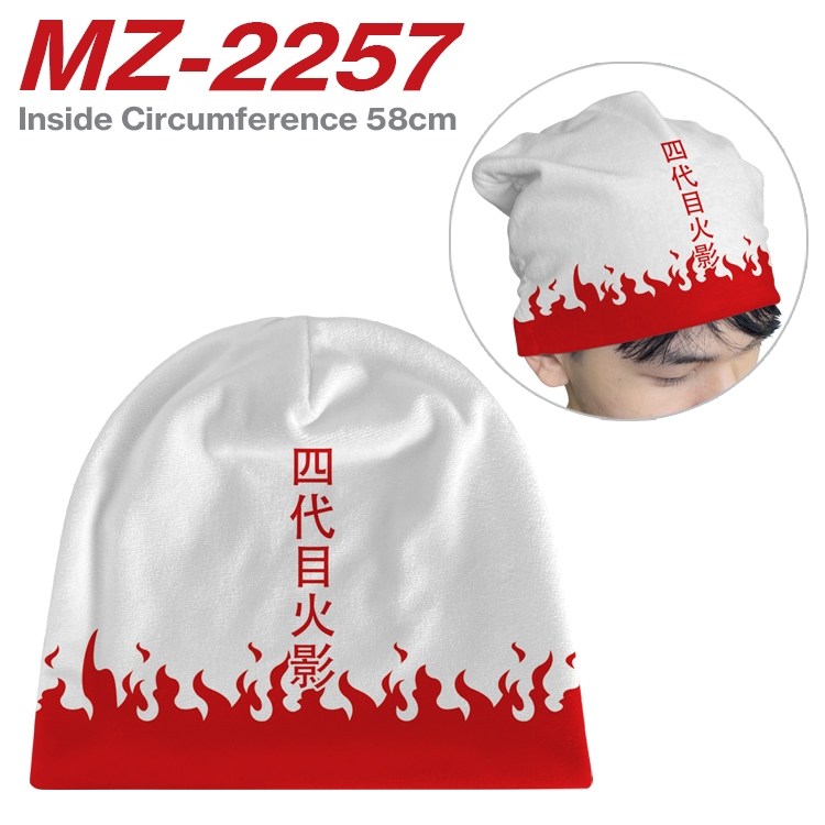 Naruto Anime flannel full color hat cosplay men's and women's knitted hats 58cm MZ-2257