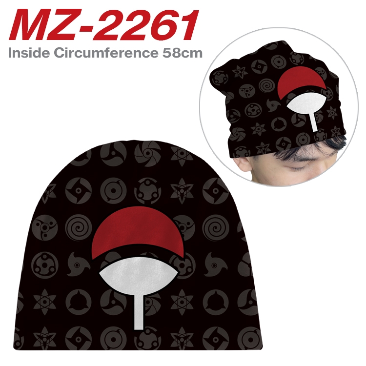 Naruto Anime flannel full color hat cosplay men's and women's knitted hats 58cm MZ-2261