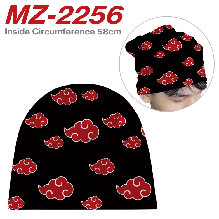Naruto Anime flannel full color hat cosplay men's and women's knitted hats 58cm MZ-2256