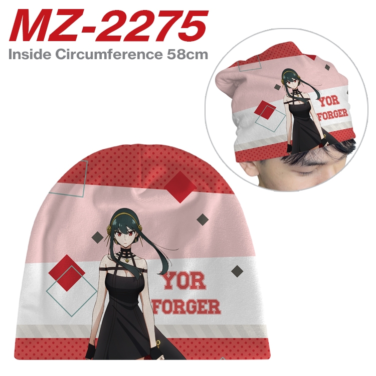 SPY×FAMILY Anime flannel full color hat cosplay men's and women's knitted hats 58cm  MZ-2275