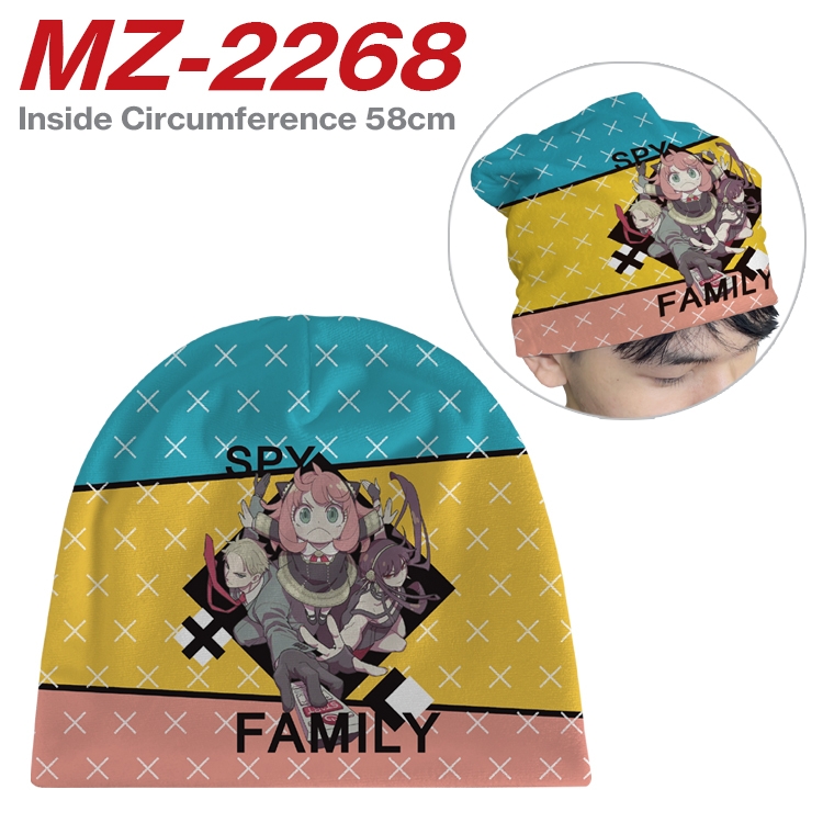 SPY×FAMILY Anime flannel full color hat cosplay men's and women's knitted hats 58cm  MZ-2268