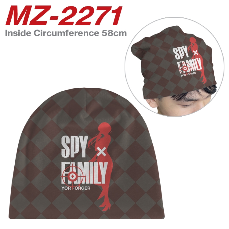 SPY×FAMILY Anime flannel full color hat cosplay men's and women's knitted hats 58cm MZ-2271