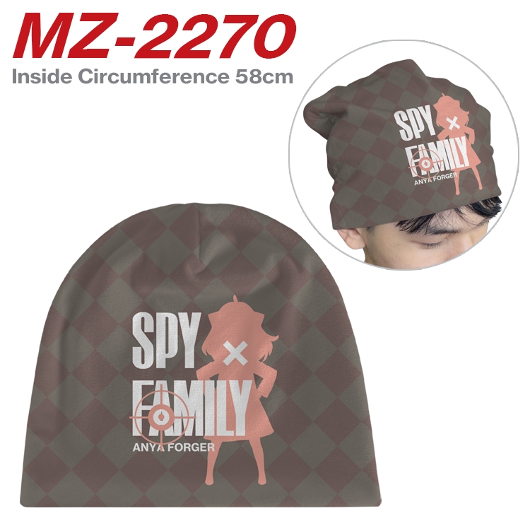 SPY×FAMILY Anime flannel full color hat cosplay men's and women's knitted hats 58cm  MZ-2270