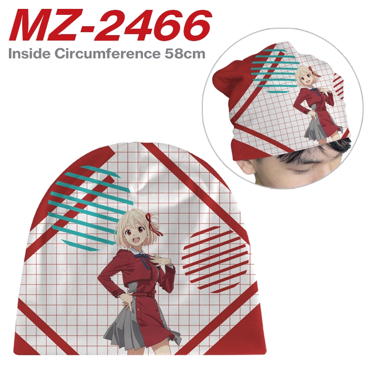 Lycoris Recoil  Anime flannel full color hat cosplay men's and women's knitted hats 58cm MZ-2466