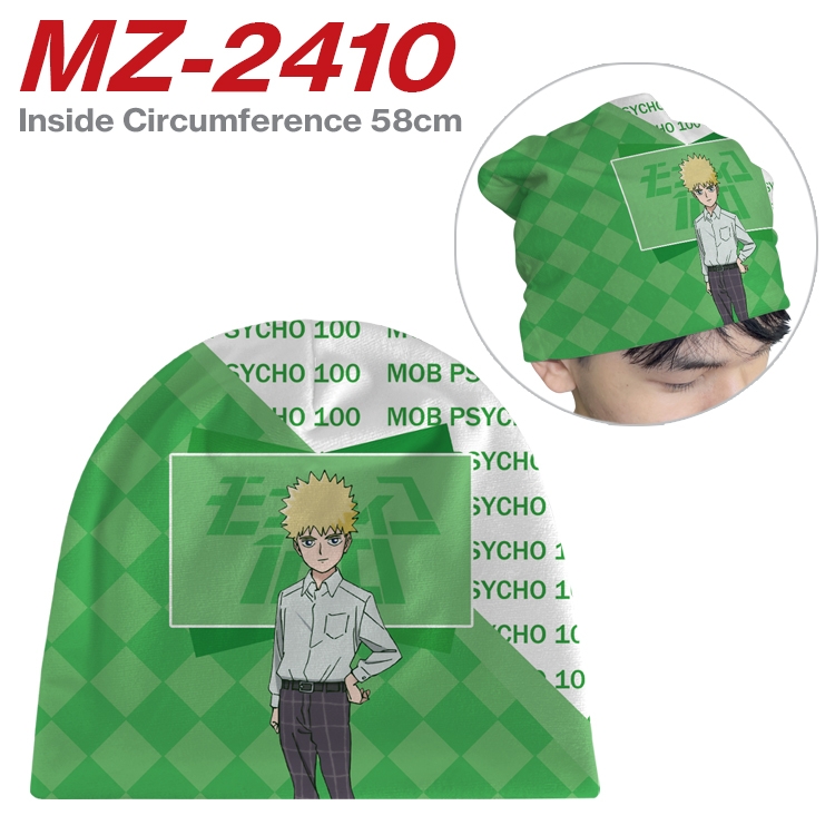 Mob Psycho 100 Anime flannel full color hat cosplay men's and women's knitted hats 58cm MZ-2410