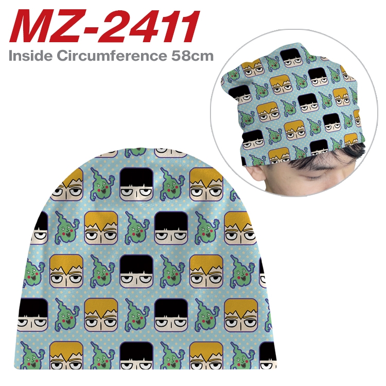 Mob Psycho 100 Anime flannel full color hat cosplay men's and women's knitted hats 58cm MZ-2411