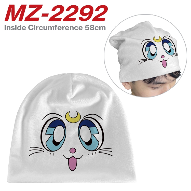 sailormoon Anime flannel full color hat cosplay men's and women's knitted hats 58cm MZ-2292