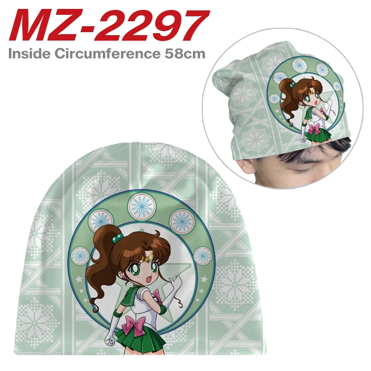 sailormoon Anime flannel full color hat cosplay men's and women's knitted hats 58cm MZ-2297