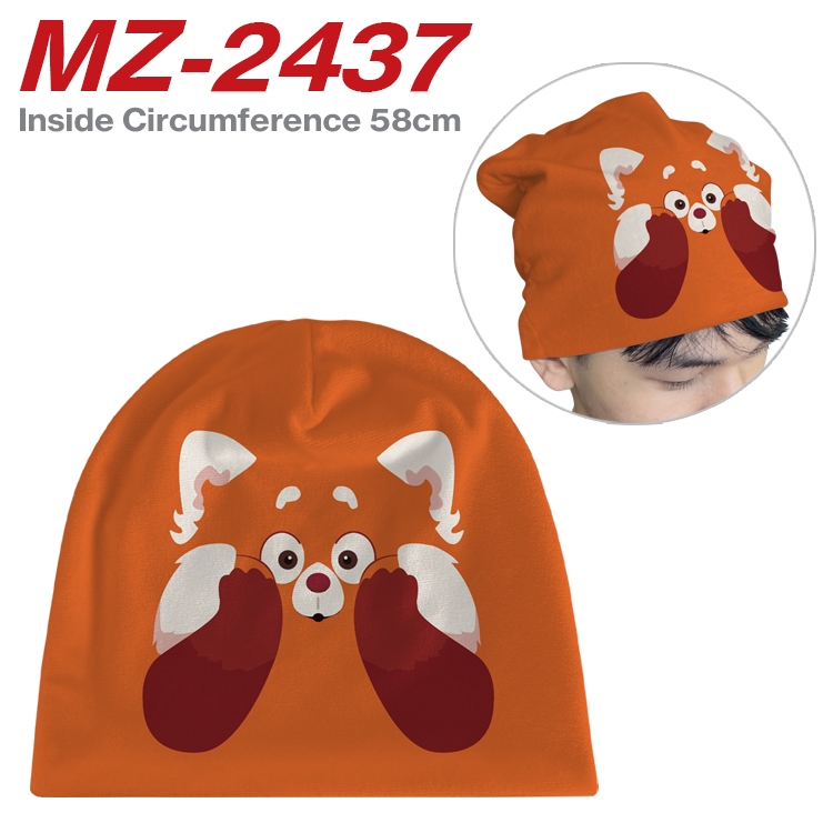 Turning Red Anime flannel full color hat cosplay men's and women's knitted hats 58cm  MZ-2437