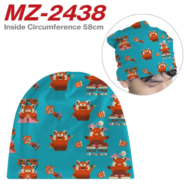 Turning Red Anime flannel full color hat cosplay men's and women's knitted hats 58cm MZ-2438