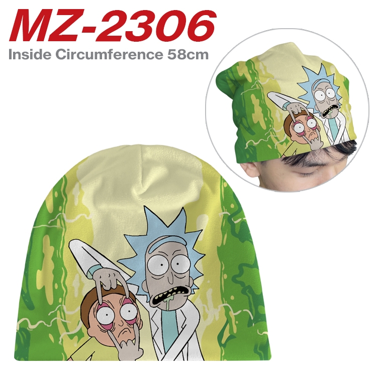 Rick and Morty Anime flannel full color hat cosplay men's and women's knitted hats 58cm MZ-2306