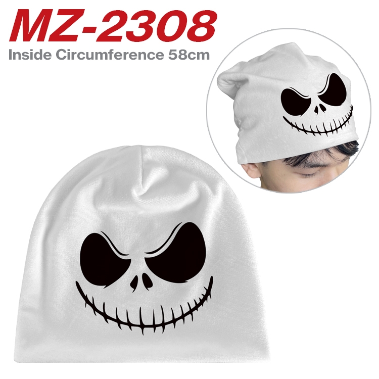 The Nightmare Before Christmas Anime flannel full color hat cosplay men's and women's knitted hats 58cm MZ-2308