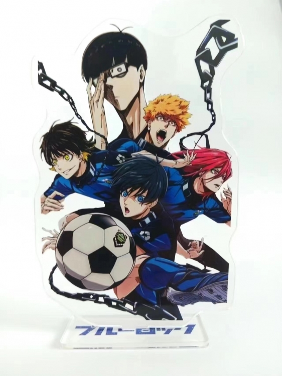 BLUE LOCK Anime Laser Acrylic Humanoid  keychain Standing Plates