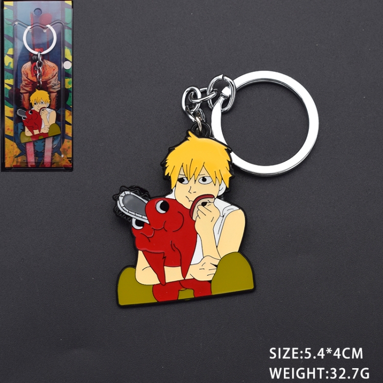 Chainsaw man Metal key chain pendant around animation