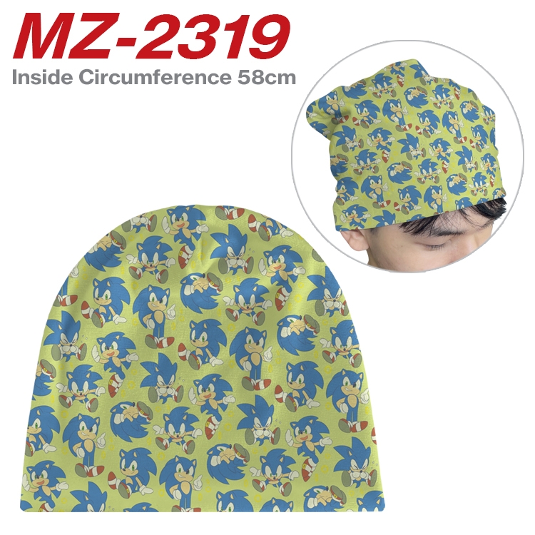Sonic The Hedgehog Anime flannel full color hat cosplay men's and women's knitted hats 58cm  MZ-2319