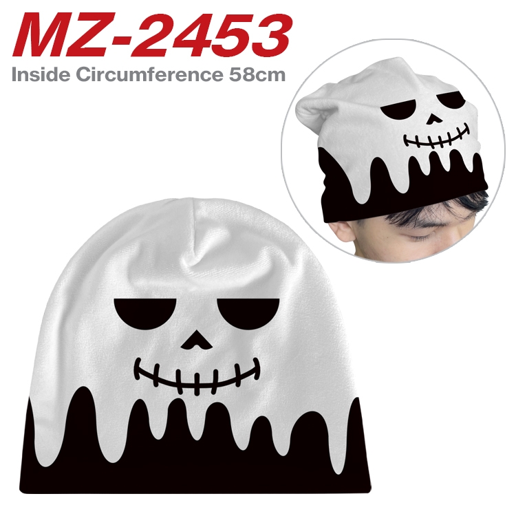 Halloween Anime flannel full color hat cosplay men's and women's knitted hats 58cm   MZ-2453