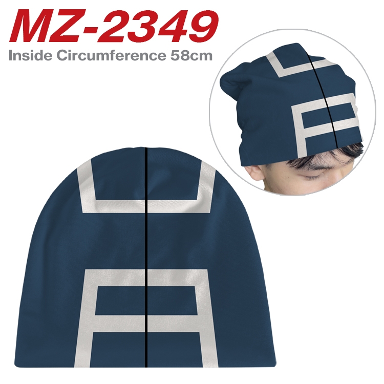 My Hero Academia Anime flannel full color hat cosplay men's and women's knitted hats 58cm  MZ-2349