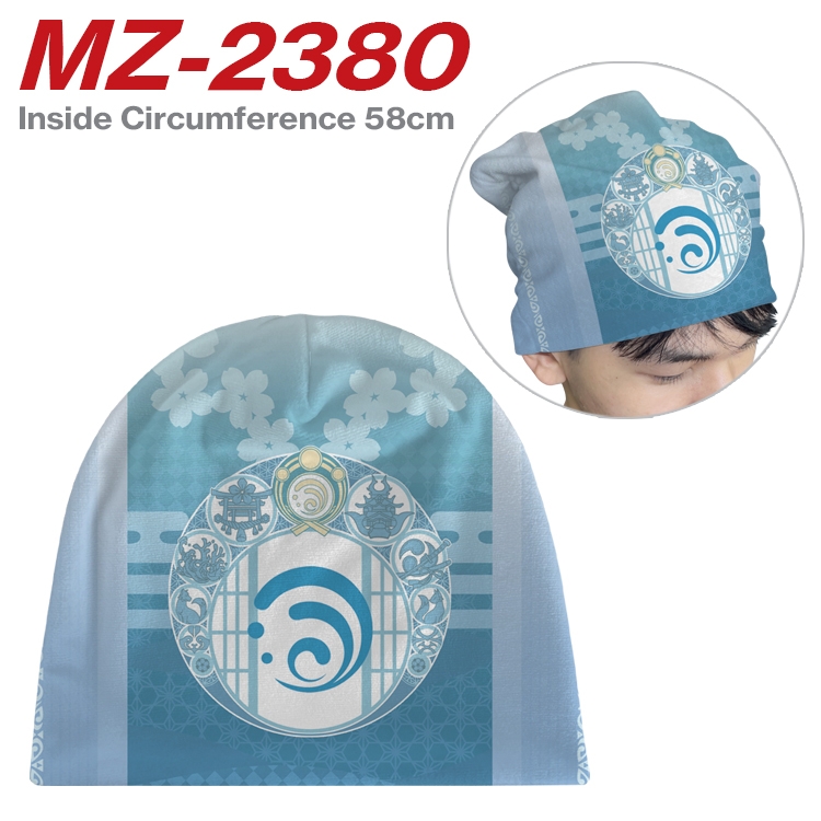 Genshin Impact Anime flannel full color hat cosplay men's and women's knitted hats 58cm  MZ-2380