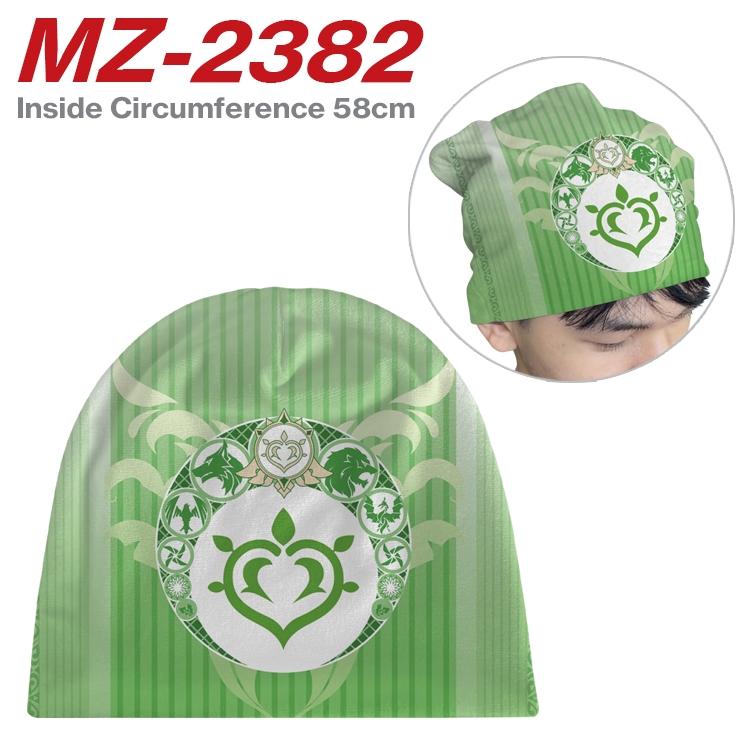 Genshin Impact Anime flannel full color hat cosplay men's and women's knitted hats 58cm MZ-2382