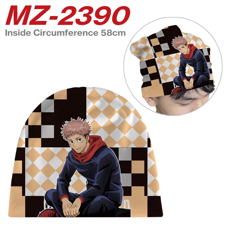 Jujutsu Kaisen Anime flannel full color hat cosplay men's and women's knitted hats 58cm  MZ-2390