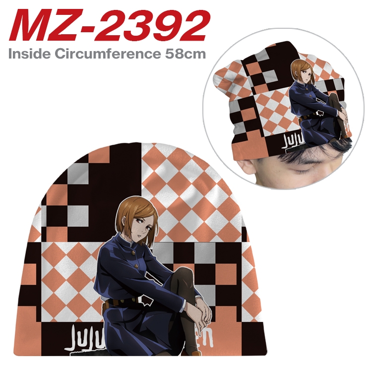 Jujutsu Kaisen Anime flannel full color hat cosplay men's and women's knitted hats 58cm  MZ-2392