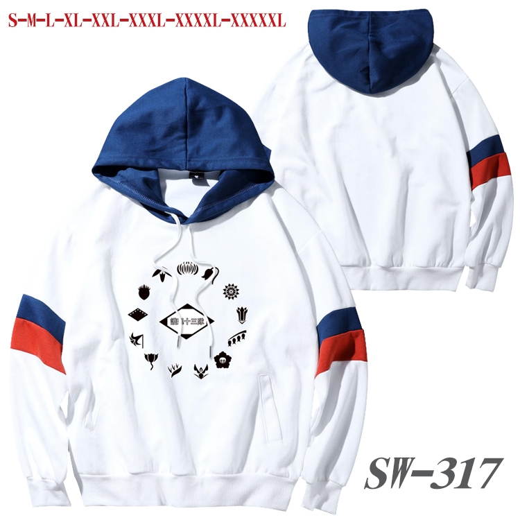 Bleach Anime cotton color matching pullover sweater hoodie from S to 5XL  SW-317