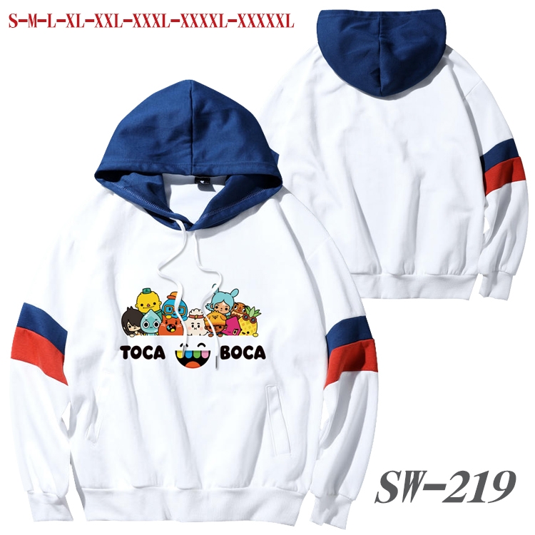 toca life world  Anime cotton color matching pullover sweater hoodie from S to 5XL SW-219