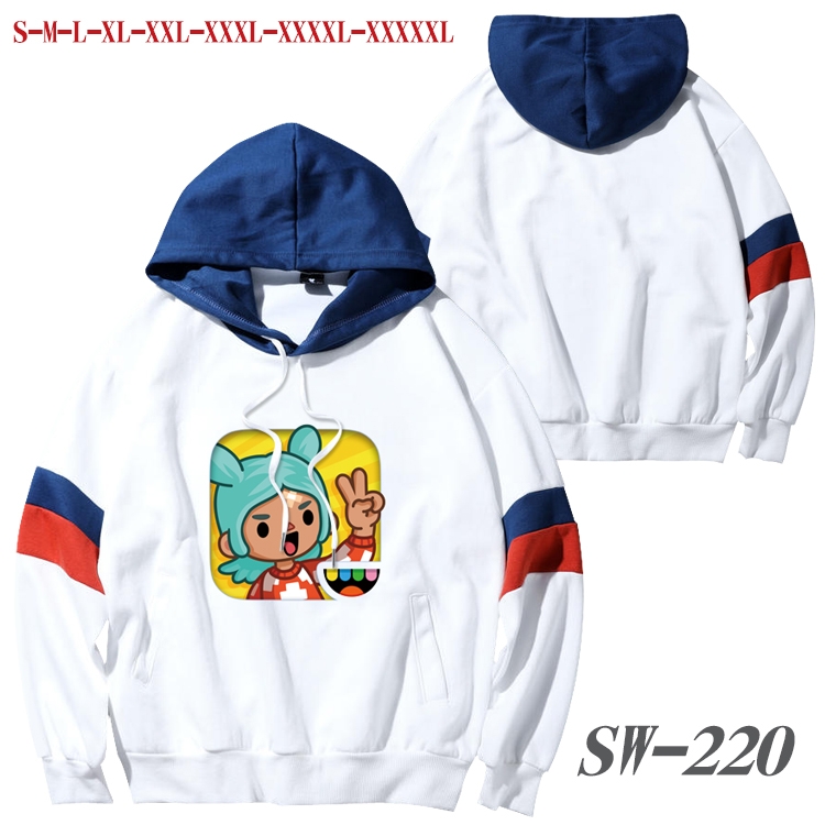 toca life world  Anime cotton color matching pullover sweater hoodie from S to 5XL SW-220