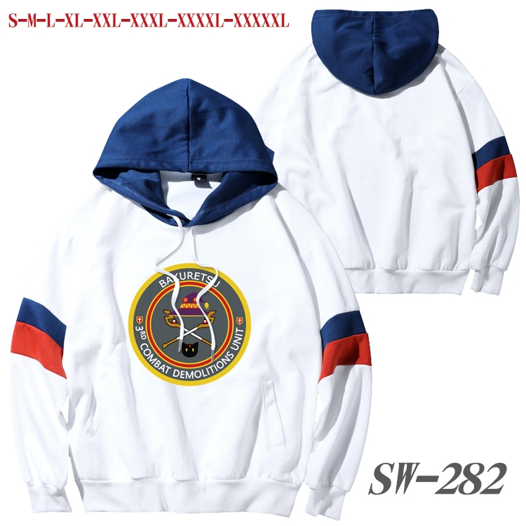 Blessings for a better world Anime cotton color matching pullover sweater hoodie from S to 5XL SW-282