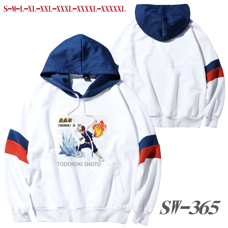 Hoodie My Hero Academia Anime cotton color matching pullover sweater hoodie from S to 5XL SW-365