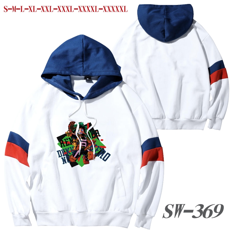 Hoodie My Hero Academia Anime cotton color matching pullover sweater hoodie from S to 5XL SW-369