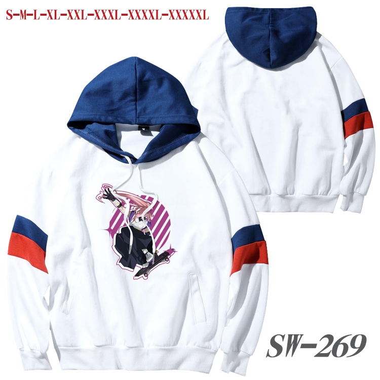 SK∞ Anime cotton color matching pullover sweater hoodie from S to 5XL  SW-269