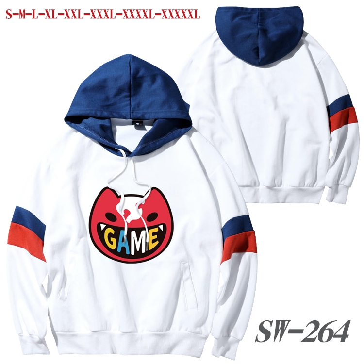 SK∞ Anime cotton color matching pullover sweater hoodie from S to 5XL  SW-264